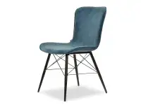 Produkt: Krzesło margot niebieski tkanina cowboy, podstawa czarny