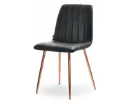 Produkt: Krzesło megan czarny tkanina cowboy, podstawa miedziany