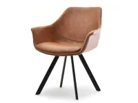 Produkt: Krzesło mira brąz skóra ekologiczna, podstawa czarny