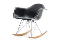 Produkt: Krzesło bujane mpa roc czarny tworzywo, podstawa chrom-buk