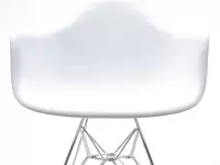 Krzesło z tworzywa inspirowane MPA ROD białe - widok szczegółowy na shell.