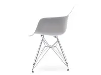 Krzesło z tworzywa inspirowane MPA ROD białe - wygląd boku.