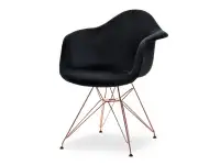 Produkt: Krzesło mpa rod tap czarny welur, podstawa miedź