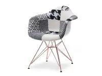 Produkt: Krzesło mpa rod tap patchwork 2 tkanina, podstawa miedź