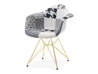 Produkt: Krzesło mpa rod tap patchwork 2 tkanina, podstawa złoty