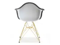 Designerskie krzesło glamour pepitka złota noga MPA ROD TAP - tył