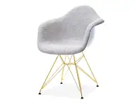 Produkt: Krzesło mpa rod tap szary glam tkanina, podstawa złoty