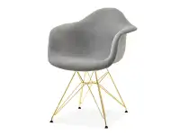 Produkt: Krzesło mpa rod tap szary welur, podstawa złoty