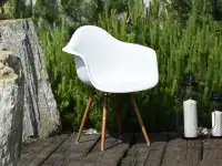 Produkt: Krzesło tarasowe mpa wood biały tworzywo, podstawa buk