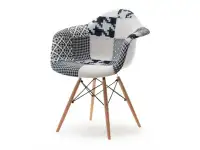Produkt: Krzesło mpa wood tap patchwork 2 tkanina, podstawa buk