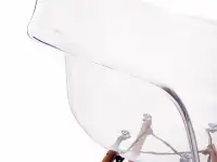 Krzesło z tworzywa MPA WOOD transparentne - charakterystyczne detale