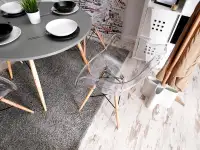 Krzesło z tworzywa MPA WOOD transparentne - charakterystyczne detale