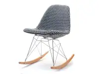 Produkt: Krzesło bujane mpc roc tap pepitka tkanina, podstawa chrom-buk