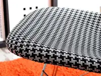 Fotel bujany tapicerowany tkaniną MPC ROC TAP pepitka - siedzisko