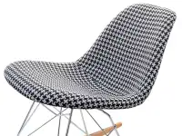 Fotel bujany tapicerowany tkaniną MPC ROC TAP pepitka - siedzisko