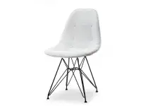 Produkt: Krzesło mpc rod tap biały skóra ekologiczna, podstawa czarny