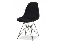 Produkt: Krzesło mpc rod tap czarny welur, podstawa czarny