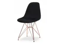 Produkt: Krzesło mpc rod tap czarny welur, podstawa miedź