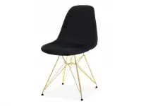 Produkt: Krzesło mpc rod tap czarny welur, podstawa złoty