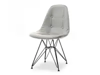 Produkt: Krzesło mpc rod tap szary skóra ekologiczna, podstawa czarny