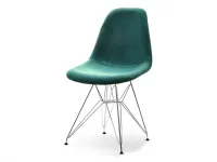 Produkt: Krzesło mpc rod tap zielony welur, podstawa chrom