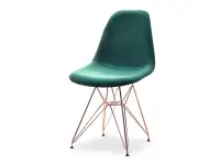Krzesło tapicerwoane MPC ROD TAP zielony-miedź
