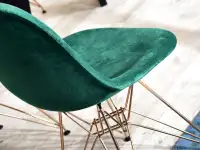 Krzesło tapicerwoane MPC ROD TAP zielony-miedź - bryła siedziska