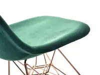 Krzesło tapicerwoane MPC ROD TAP zielony-miedź - detale