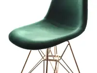 Krzesło tapicerwoane MPC ROD TAP zielony-miedź - detale