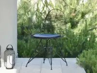 Produkt: Krzesło tarasowe mpc wire rod czarny skóra ekologiczna, podstawa czarny