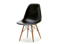 Produkt: Krzesło mpc wood czarny tworzywo, podstawa orzech