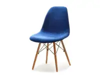 Produkt: Krzesło mpc wood tap granatowy welur, podstawa orzech