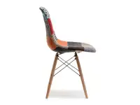Tapicerowane krzesło z deseniem MPC WOOD TAP patchwork 1 - profil