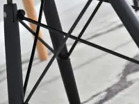 Krzesło MPC WOOD TAP PATCHWORK 4 +  czarna noga - metalowe cięgna