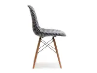 Tapicerowane krzesło z deseniem MPC WOOD TAP pepitka - profil