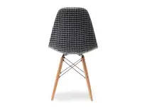 Tapicerowane krzesło z deseniem MPC WOOD TAP pepitka - tył