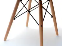 Tapicerowane krzesło z deseniem MPC WOOD TAP pepitka - podstawa z drewna