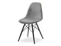 Produkt: Krzesło mpc wood tap szary welur, podstawa czarny