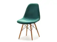 Produkt: Krzesło mpc wood tap zielony welur, podstawa orzech