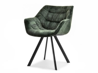 Produkt: Krzesło nadia zielony welur, podstawa czarny