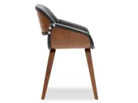 Krzesło z drewna giętego NUGAT orzech-czarny - przód
