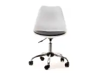 Krzesło obrotowe regulowane LUIS MOVE biało-czarne - z przodu