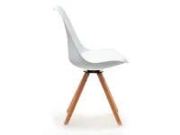 Obrotowe krzesło tapicerowane LUIS ROT białe - profil