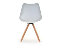 Obrotowe krzesło tapicerowane LUIS ROT białe - tył