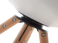 Obrotowe krzesło tapicerowane LUIS ROT białe - mechanizm obrotowy