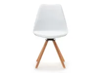 Obrotowe krzesło tapicerowane LUIS ROT białe - przód