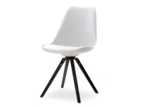 Produkt: Krzesło obrotowe luis rot biały skóra ekologiczna, podstawa czarny