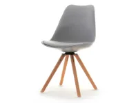 Produkt: Krzesło obrotowe luis rot szary skóra ekologiczna, podstawa buk