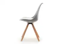 Obrotowe krzesło tapicerowane LUIS ROT szare profil