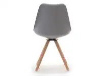 Obrotowe krzesło tapicerowane LUIS ROT szare - tył